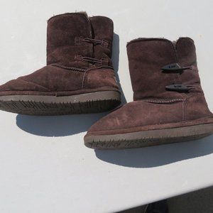 Barepaw Women's Brown Abigail Pull On Suede Boots